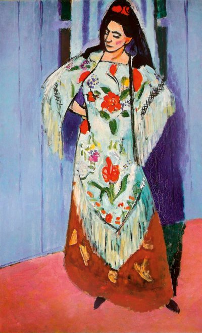 Madame Matisse met Manilla sjaal door Henri Matisse