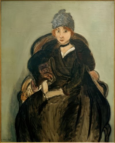 Margriet met een blauwe hoed door Henri Matisse