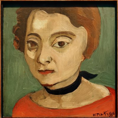 Margriet met zwart fluwelen halsketting door Henri Matisse