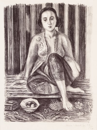 Odaliske met een schaal fruit door Henri Matisse