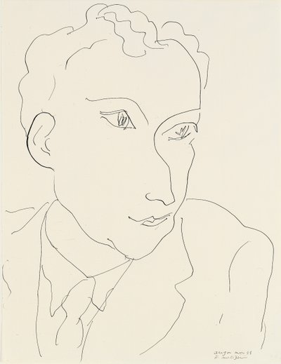 Portret van Louis Aragon door Henri Matisse