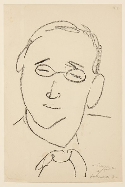 Portret van Paul Léautaud door Henri Matisse