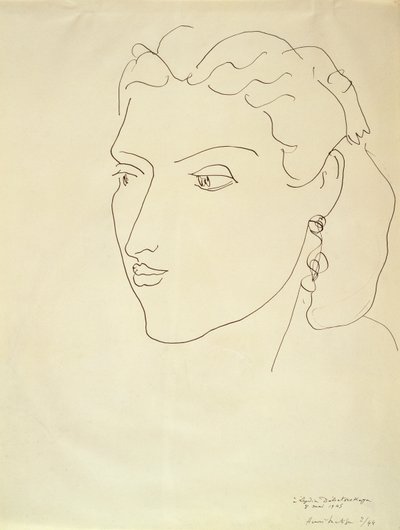 Portret van een vrouw door Henri Matisse