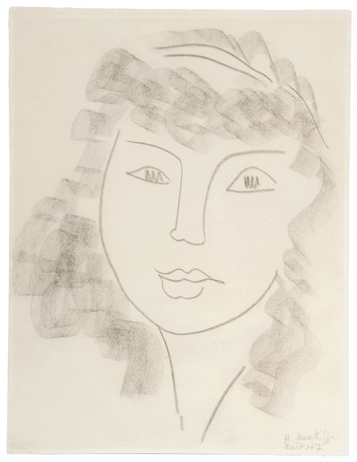 Portret van een vrouw; Portrait de Femme door Henri Matisse