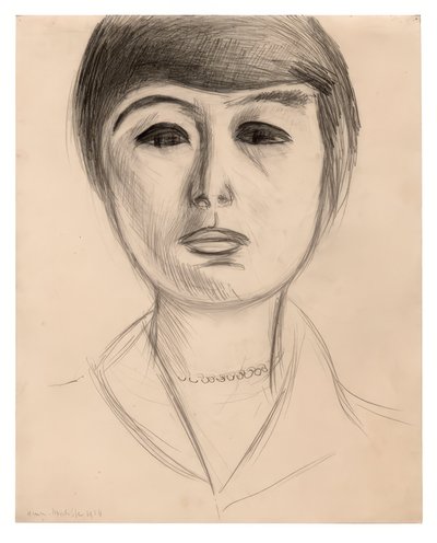 Portret van een jonge vrouw (Elsa Glaser) door Henri Matisse