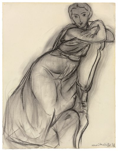 Zittende vrouw door Henri Matisse