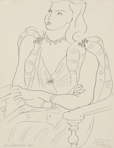 Zittende vrouw door Henri Matisse