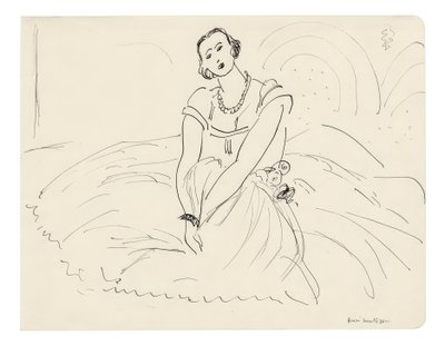 Zittende vrouw met rok door Henri Matisse