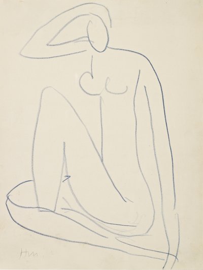 Zittende vrouwenfiguur door Henri Matisse