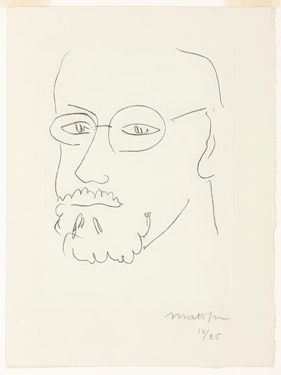 Zelfportret, driekwartaanzicht door Henri Matisse
