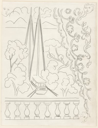 Soupir, plaat vijf uit Poesies de Mallarmé door Henri Matisse
