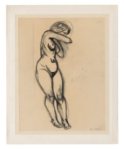 Staand vrouwelijk naakt, draaiend naar haar rug door Henri Matisse