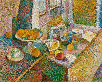 Stilleven (dressoir en tafel) door Henri Matisse