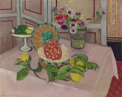 Stilleven: Ananas en citroenen door Henri Matisse
