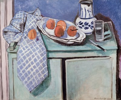 Stilleven op een groen dressoir door Henri Matisse