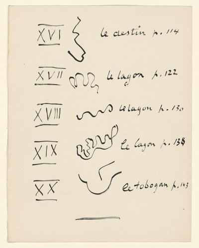 Afbeeldingenlijst 4. Uit „Jazz”. Blz. 152 door Henri Matisse