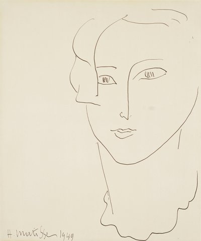 Hoofd vrouw door Henri Matisse
