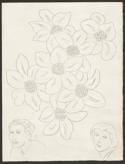 De bloemen, plaat zes uit Poesies de Mallarmé door Henri Matisse