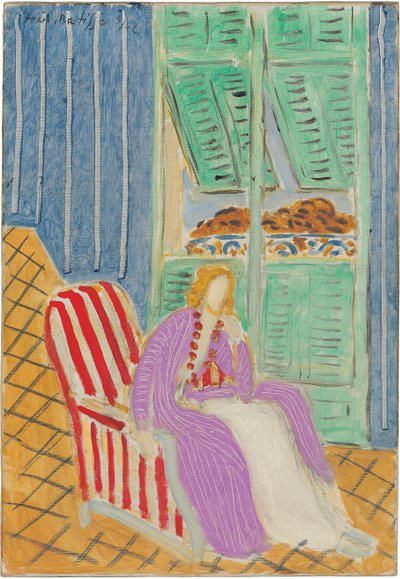 De paarse jurk door Henri Matisse