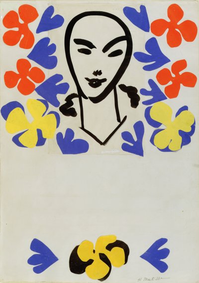 De beeldhouwkunst van Henri Matisse, posterontwerp (collage) door Henri Matisse