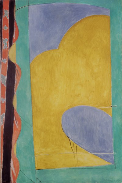 Het gele gordijn, ca. 1915 (olieverf op doek) door Henri Matisse