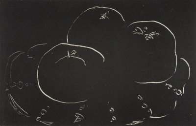 Drie appels en een bord door Henri Matisse