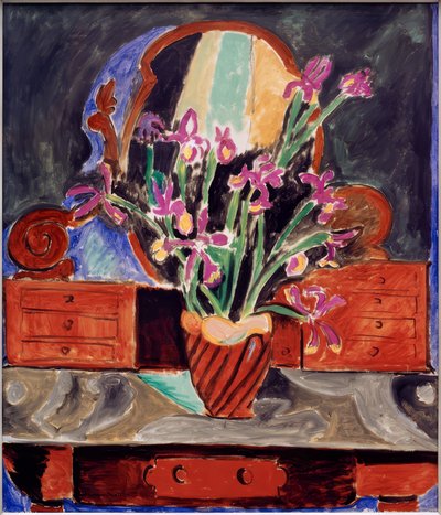 Vaas met irissen door Henri Matisse