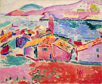 Gezicht op Collioure, ca. 1905 (olieverf op doek) door Henri Matisse