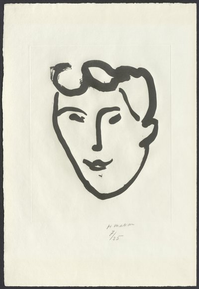 Vrouwengezicht [Masker met rollen] door Henri Matisse