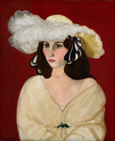 Witte pluimen door Henri Matisse