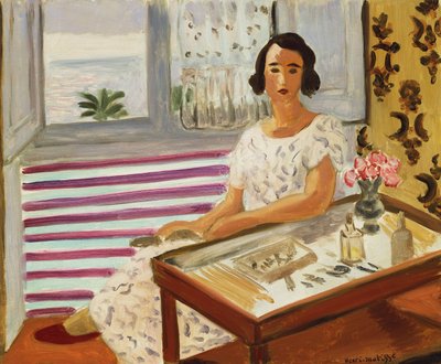 Vrouw aan haar kaptafel door Henri Matisse