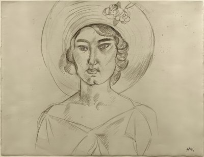Vrouw met hoed door Henri Matisse