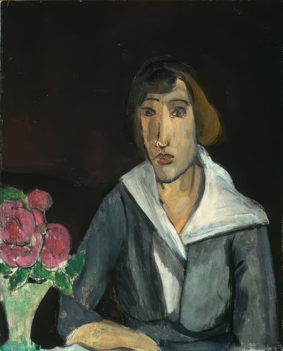 Vrouw met rozen door Henri Matisse