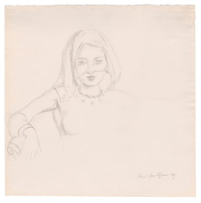Jonge vrouw met sluier door Henri Matisse
