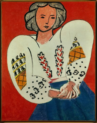 la blouse roumaine 1940 (olieverf op doek) door Henri Matisse