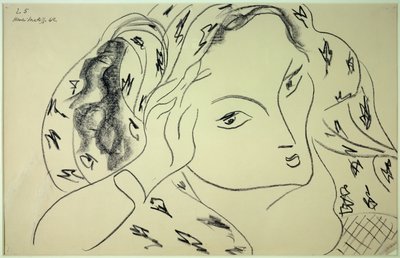 thema en variatie l.5 1942 (tekening) door Henri Matisse