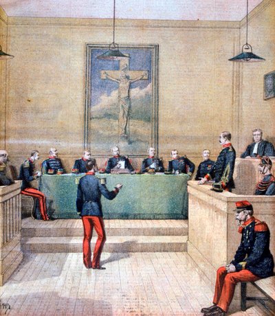Kapitein Dreyfus voor de krijgsraad door Henri Meyer