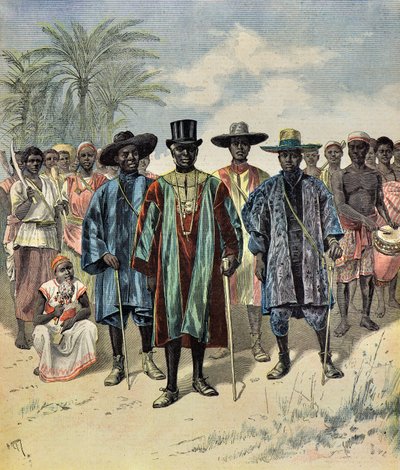 Dahomeans in Parijs op de Champs de Mars door Henri Meyer
