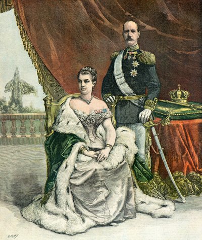 Portret van koning George I van Griekenland door Henri Meyer