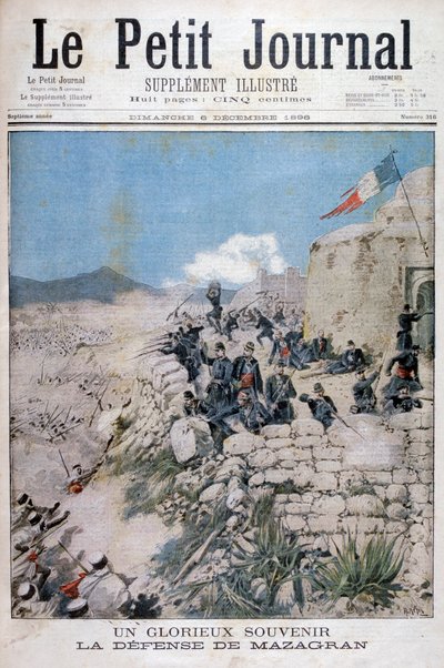 De verdediging van Mazagran, Algerije, 1896 door Henri Meyer