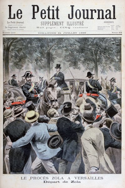 Het vertrek van Émile Zola uit Versailles, 1898 door Henri Meyer
