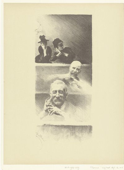 Toeschouwers in theater door Henri Patrice Dillon