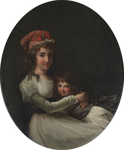 Portret van een Moeder en Dochter, ca. 1794-95 door Henri Pierre Danloux