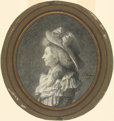 Vrouw in profiel, naar links gedraaid, 1784 door Henri Pierre Danloux