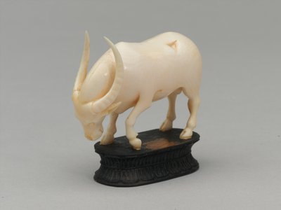 Zwarte loper, schaakstuk, India, circa 1820 door Henri Pille