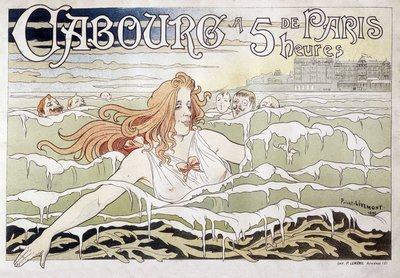Cabourg à 5 h de Paris - Reclameposter door Privat Livemont door Henri Henri Antoine Théodore Livemont