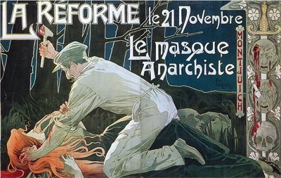 La Réforme le 21 Novembre, het anarchistische masker door Henri Henri Antoine Théodore Livemont