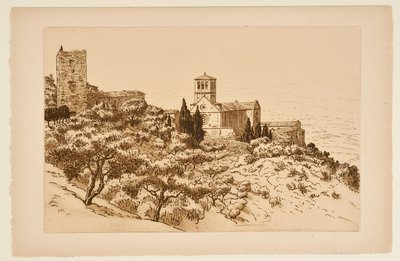 De basiliek van Assisi door Henri Rivière