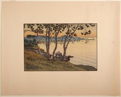 De haven van Douarnenez, Bretagne door Henri Rivière