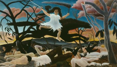 De oorlog of de rit van de tweedracht door Henri Rousseau